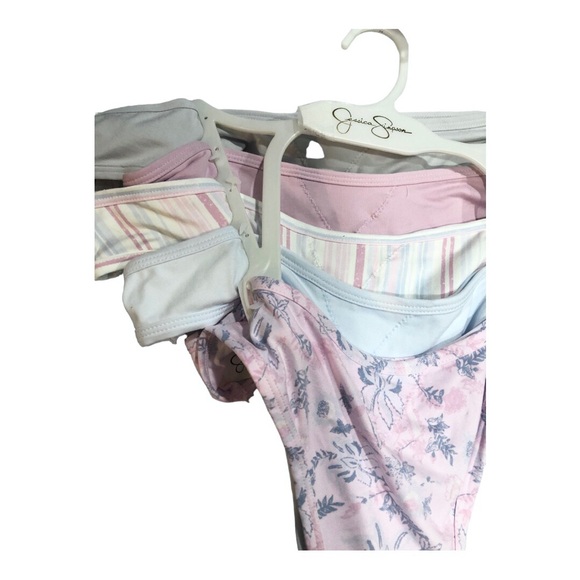 Jessica Simpson 5pk pink blue gray multi thong panties size large new - Picture 3 of 14